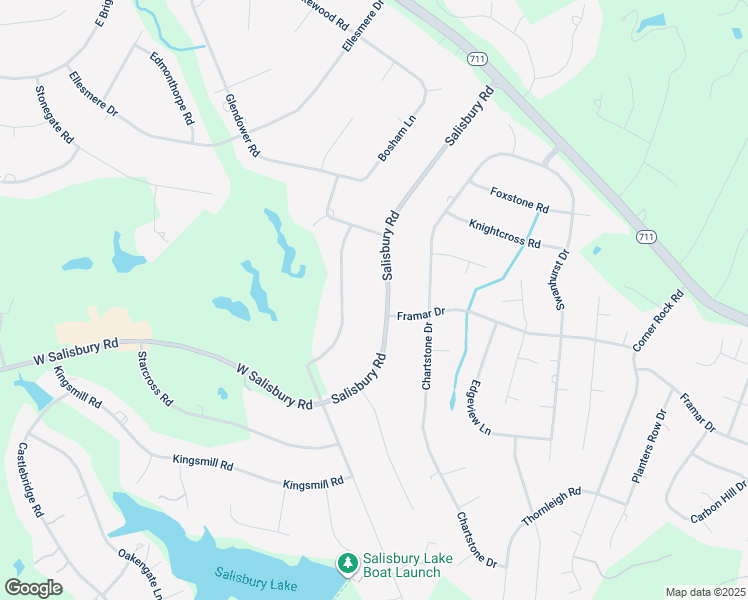 map of restaurants, bars, coffee shops, grocery stores, and more near 2610 Salisbury Road in Midlothian
