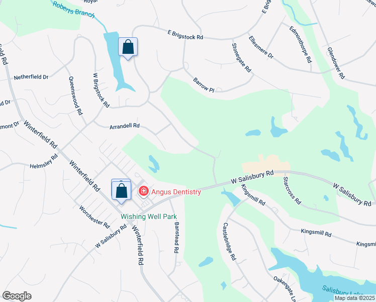 map of restaurants, bars, coffee shops, grocery stores, and more near 2530 Kentford Road in Midlothian