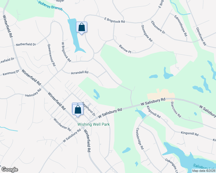 map of restaurants, bars, coffee shops, grocery stores, and more near 2501 Arrandell Road in Midlothian