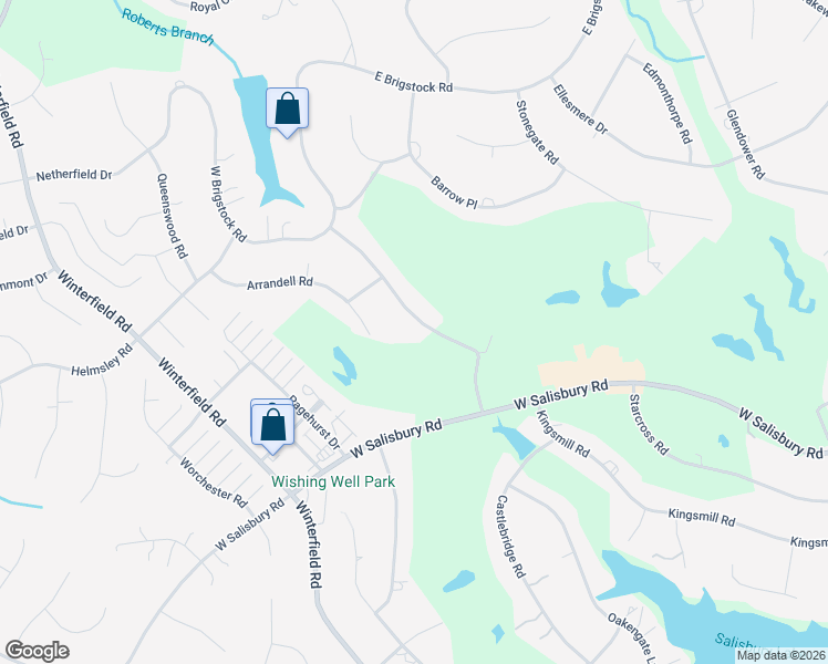 map of restaurants, bars, coffee shops, grocery stores, and more near 2501 Arrandell Road in Midlothian