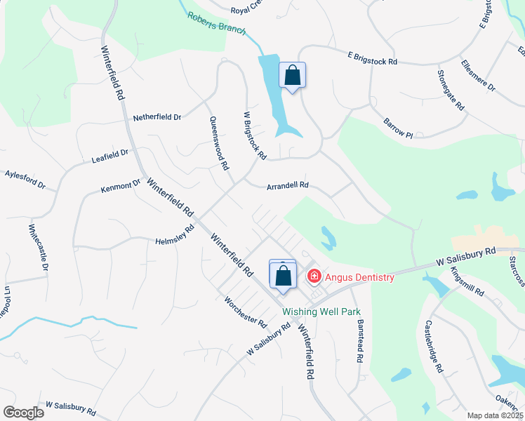 map of restaurants, bars, coffee shops, grocery stores, and more near 13904 Dunkeld Terrace in Midlothian
