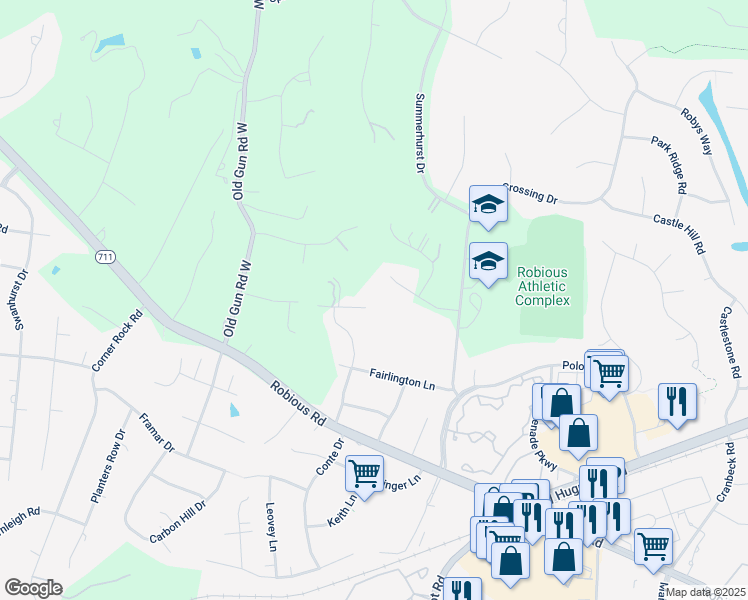 map of restaurants, bars, coffee shops, grocery stores, and more near 11902 Silbyrd Drive in Midlothian