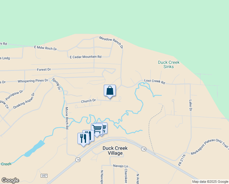 map of restaurants, bars, coffee shops, grocery stores, and more near North Movie Ranch Road in Kane County