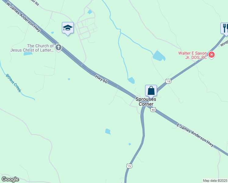 map of restaurants, bars, coffee shops, grocery stores, and more near State Route 859 in Buckingham