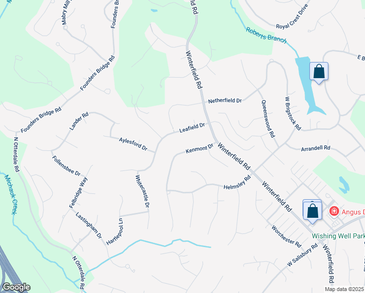 map of restaurants, bars, coffee shops, grocery stores, and more near 14300 Kenmont Drive in Midlothian