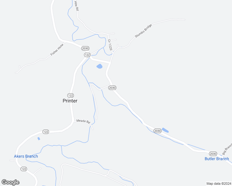 map of restaurants, bars, coffee shops, grocery stores, and more near 2167 State Highway 2030 in Printer