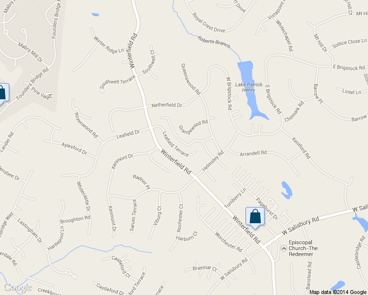 map of restaurants, bars, coffee shops, grocery stores, and more near 2641 Leafield Terrace in Midlothian