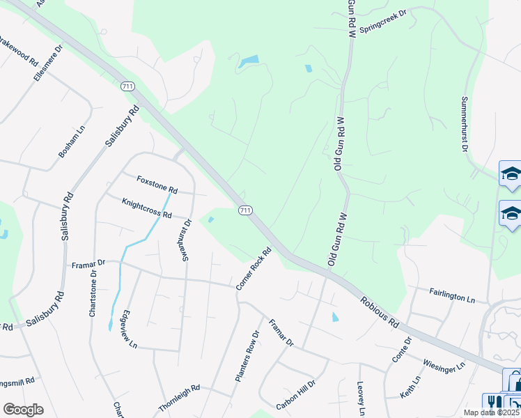 map of restaurants, bars, coffee shops, grocery stores, and more near 12410 Robious Road in Midlothian