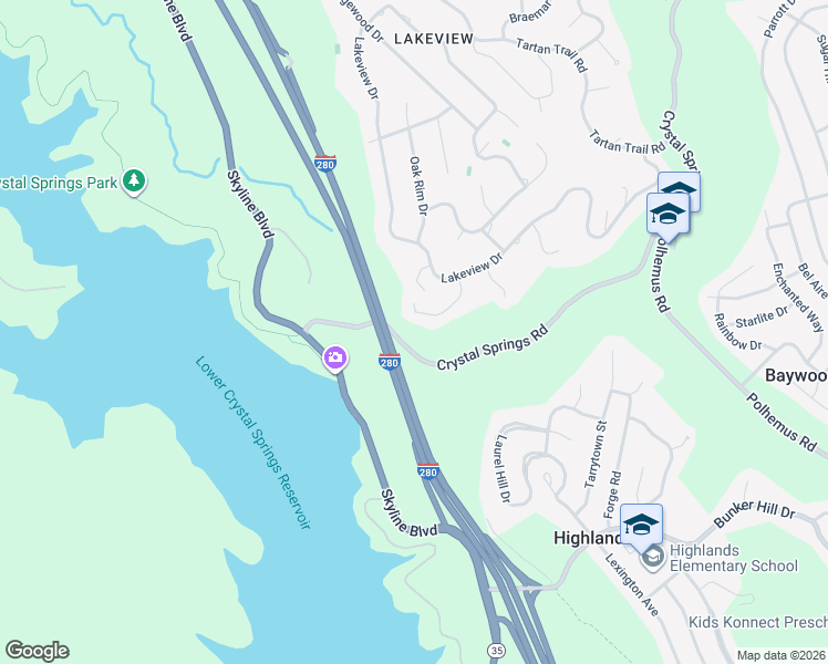 map of restaurants, bars, coffee shops, grocery stores, and more near 63 Berryessa Way in Hillsborough