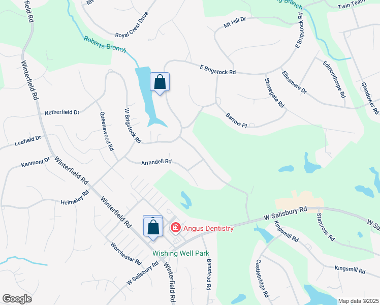 map of restaurants, bars, coffee shops, grocery stores, and more near 2650 Kentford Road in Midlothian