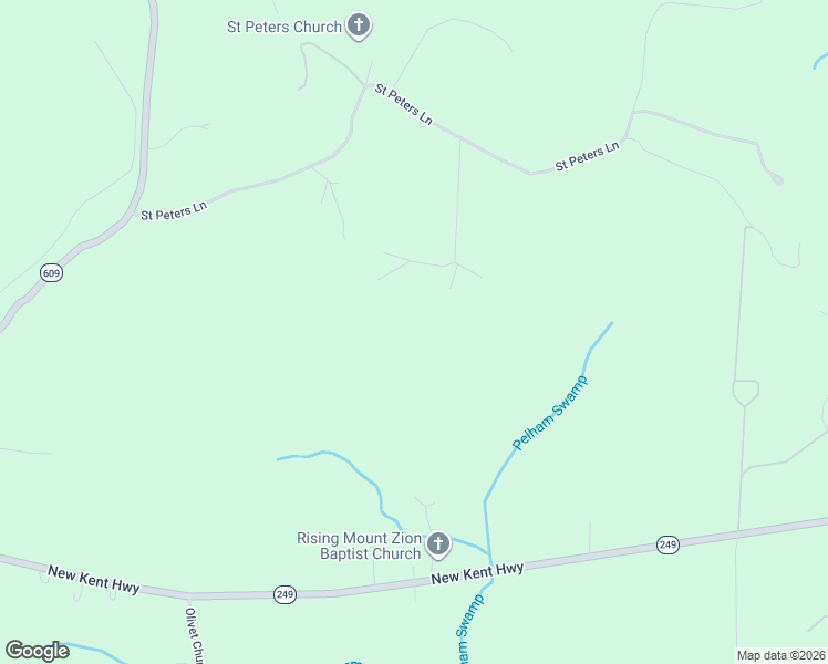 map of restaurants, bars, coffee shops, grocery stores, and more near 8605 Historical Path Road in New Kent