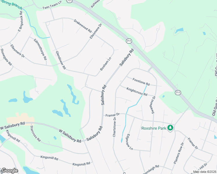 map of restaurants, bars, coffee shops, grocery stores, and more near 2711 Salisbury Road in Midlothian