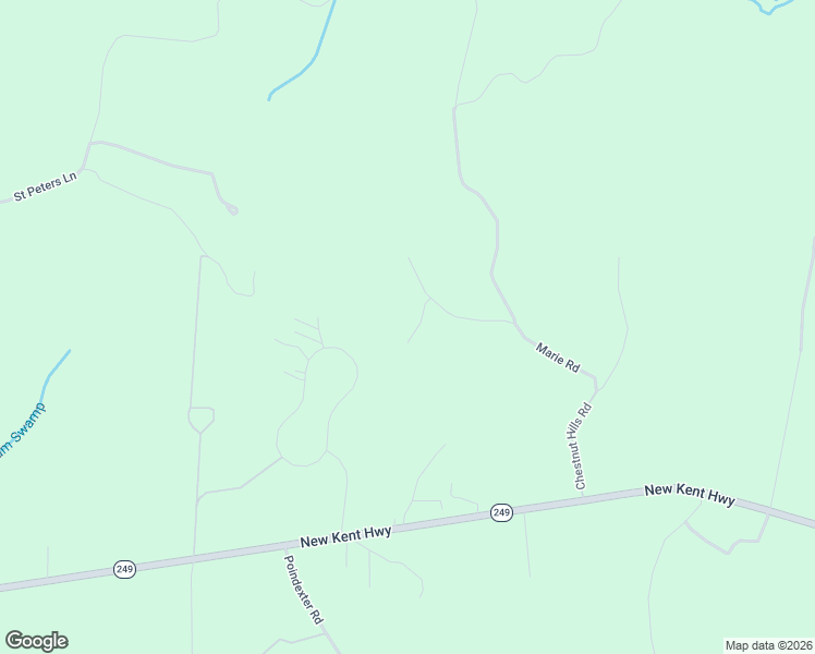map of restaurants, bars, coffee shops, grocery stores, and more near 9425 Marie Road in New Kent