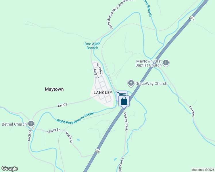 map of restaurants, bars, coffee shops, grocery stores, and more near Csx Road in Langley