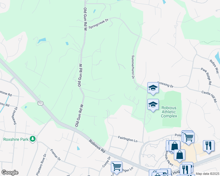 map of restaurants, bars, coffee shops, grocery stores, and more near 11902 Reeds Bluff Lane in Midlothian