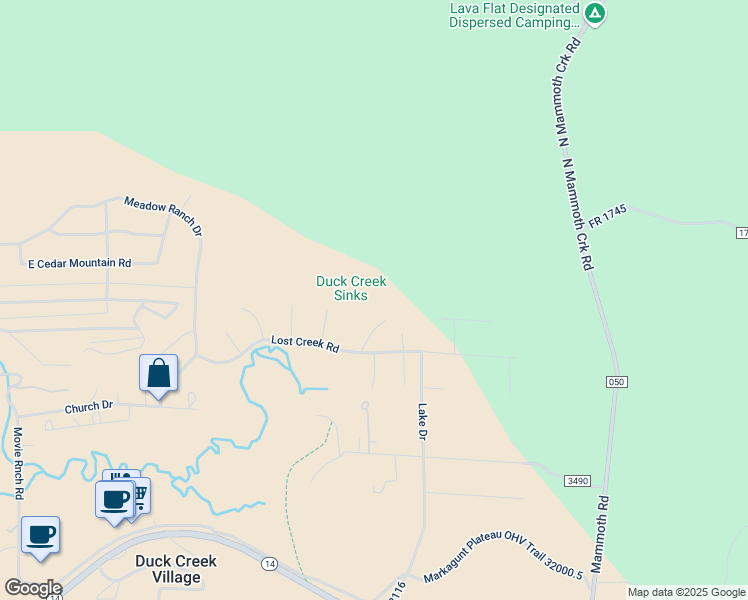 map of restaurants, bars, coffee shops, grocery stores, and more near 4165 Robbers Roost Road in Duck Creek Village