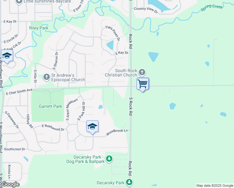 map of restaurants, bars, coffee shops, grocery stores, and more near 1736 East Chet Smith Avenue in Derby