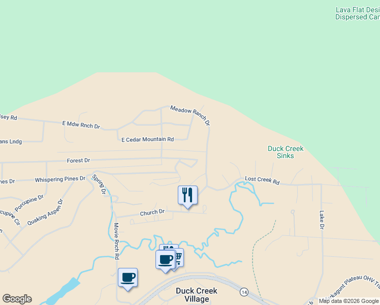 map of restaurants, bars, coffee shops, grocery stores, and more near 905 Forest Drive in Duck Creek Village
