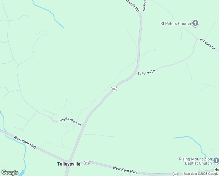 map of restaurants, bars, coffee shops, grocery stores, and more near 9169 Terroir Lane in New Kent