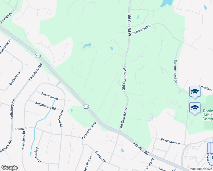 map of restaurants, bars, coffee shops, grocery stores, and more near 2812 London Park Drive in Midlothian