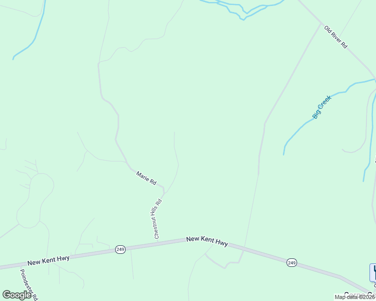 map of restaurants, bars, coffee shops, grocery stores, and more near 8653 Chestnut Hills Road in New Kent