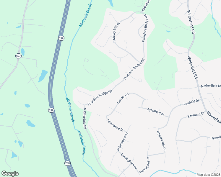 map of restaurants, bars, coffee shops, grocery stores, and more near 2436 Founders Bridge Road in Midlothian
