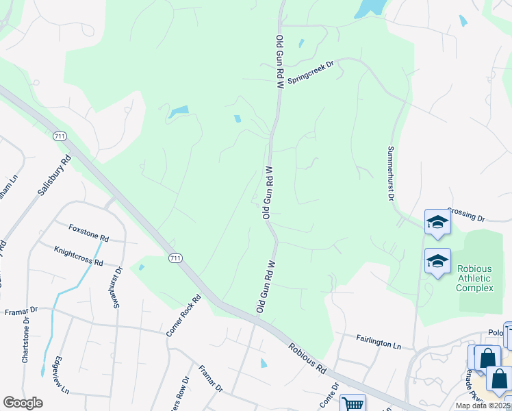 map of restaurants, bars, coffee shops, grocery stores, and more near 2910 Old Gun Road West in Midlothian
