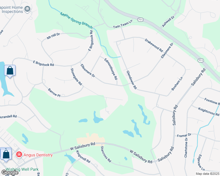 map of restaurants, bars, coffee shops, grocery stores, and more near 2761 Ellesmere Drive in Midlothian