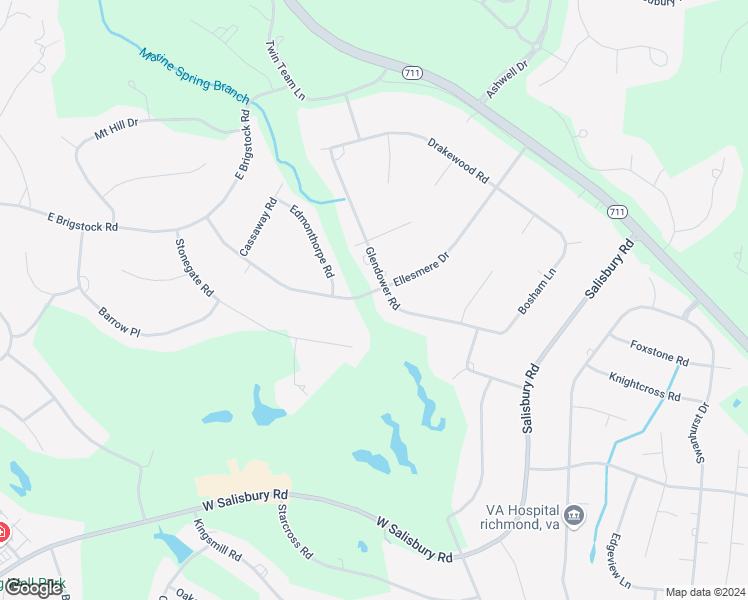 map of restaurants, bars, coffee shops, grocery stores, and more near 13469 Glendower Road in Midlothian