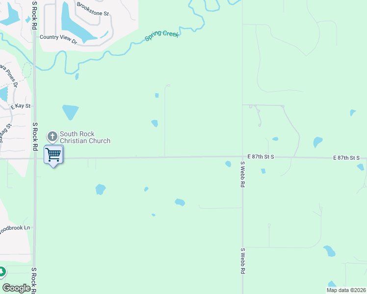 map of restaurants, bars, coffee shops, grocery stores, and more near 9102 East 87th Street South in Derby