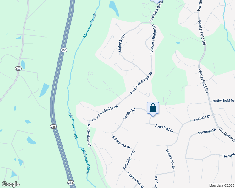 map of restaurants, bars, coffee shops, grocery stores, and more near 16106 Maple Hall Dr in Midlothian