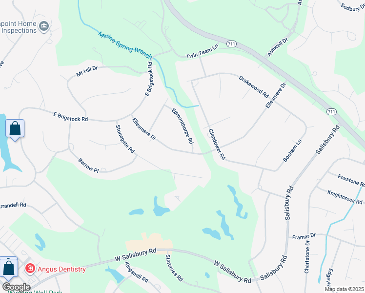 map of restaurants, bars, coffee shops, grocery stores, and more near 2760 Ellesmere Drive in Midlothian