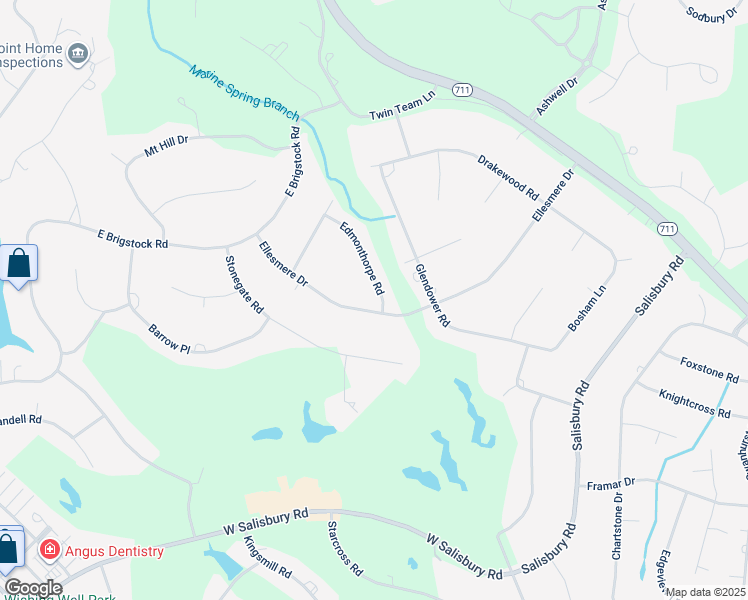 map of restaurants, bars, coffee shops, grocery stores, and more near 2770 Ellesmere Drive in Midlothian