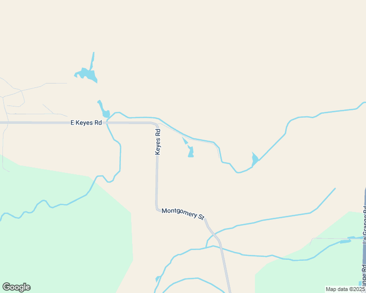 map of restaurants, bars, coffee shops, grocery stores, and more near 16350 Keyes Road in Snelling