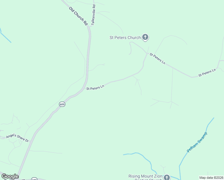 map of restaurants, bars, coffee shops, grocery stores, and more near 8015 Saint Peters Lane in New Kent