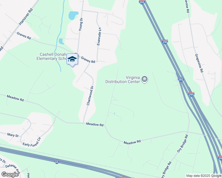 map of restaurants, bars, coffee shops, grocery stores, and more near 342 Taylor Road in Sandston