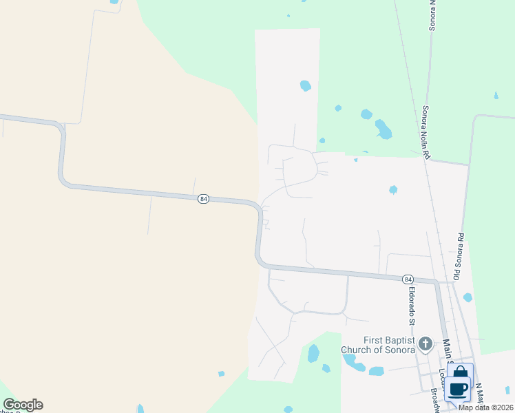 map of restaurants, bars, coffee shops, grocery stores, and more near 2092 Sonora Hardin Springs Road in Sonora