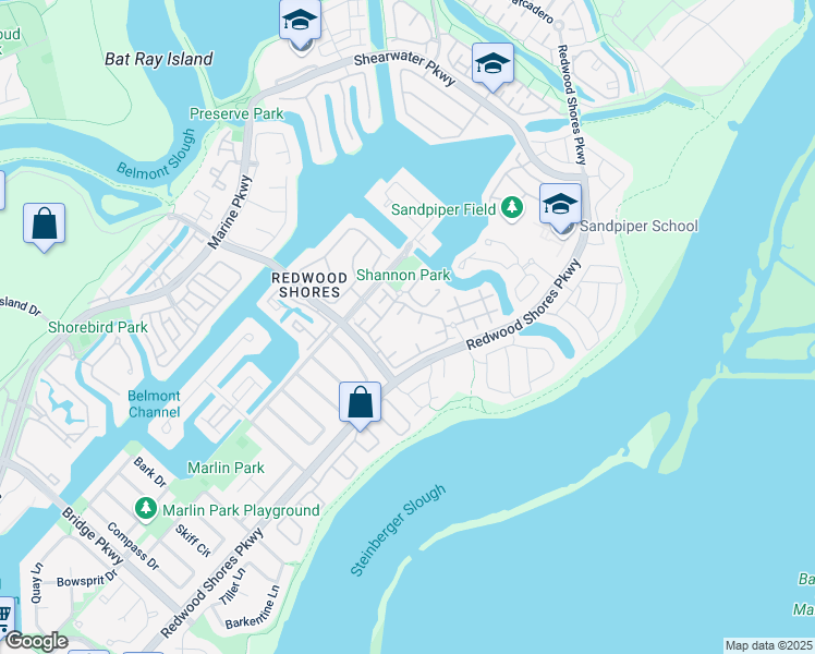 map of restaurants, bars, coffee shops, grocery stores, and more near 850 Davit Lane in Redwood City
