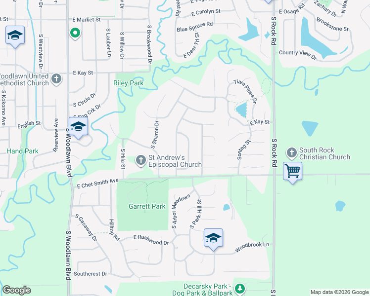 map of restaurants, bars, coffee shops, grocery stores, and more near 826-912 S Honeybrook Ln in Derby