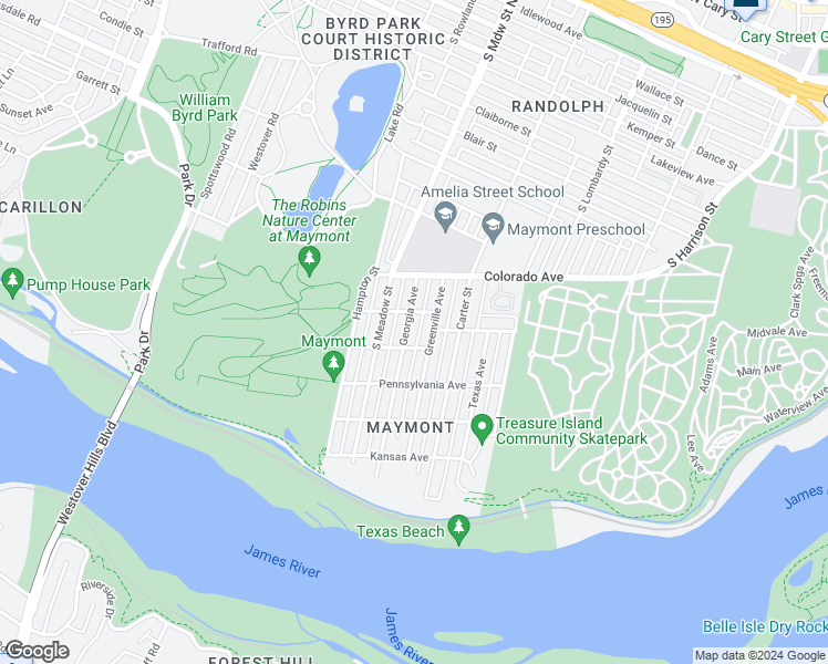 map of restaurants, bars, coffee shops, grocery stores, and more near 1509 Georgia Avenue in Richmond