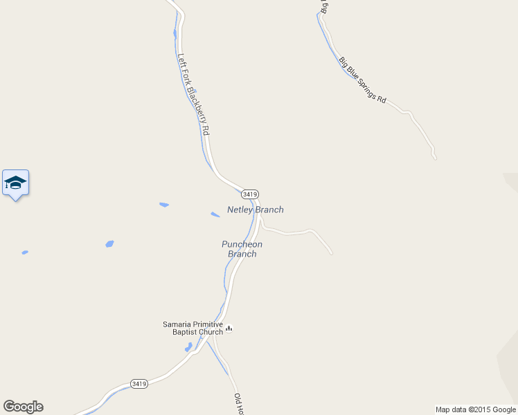 map of restaurants, bars, coffee shops, grocery stores, and more near 1198 Left Fork Blackberry Road in Ransom