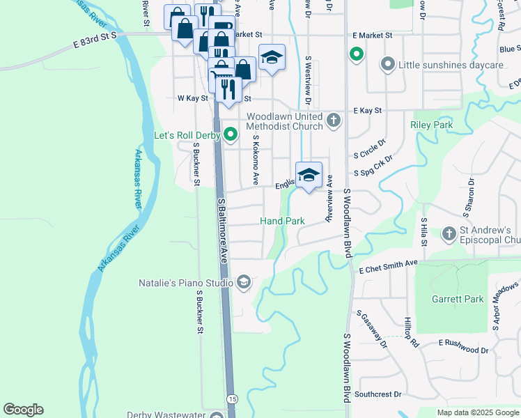 map of restaurants, bars, coffee shops, grocery stores, and more near 227 Edgemoor Street in Derby