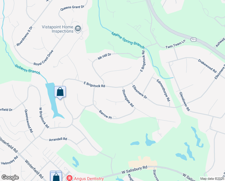 map of restaurants, bars, coffee shops, grocery stores, and more near 3021 East Brigstock Road in Midlothian