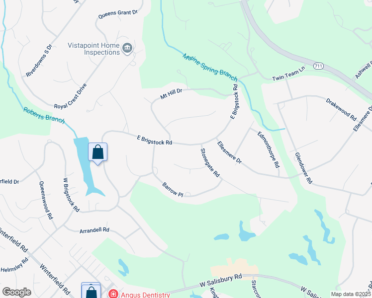 map of restaurants, bars, coffee shops, grocery stores, and more near 3021 East Brigstock Road in Midlothian