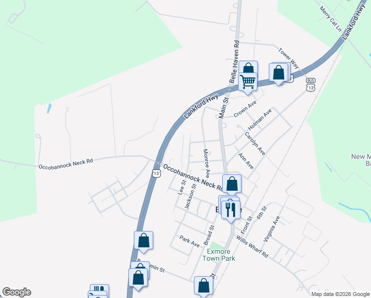 map of restaurants, bars, coffee shops, grocery stores, and more near 3120 T-1009 in Exmore