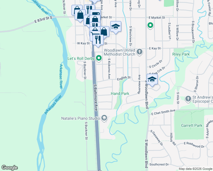 map of restaurants, bars, coffee shops, grocery stores, and more near 210 Edgemoor Street in Derby