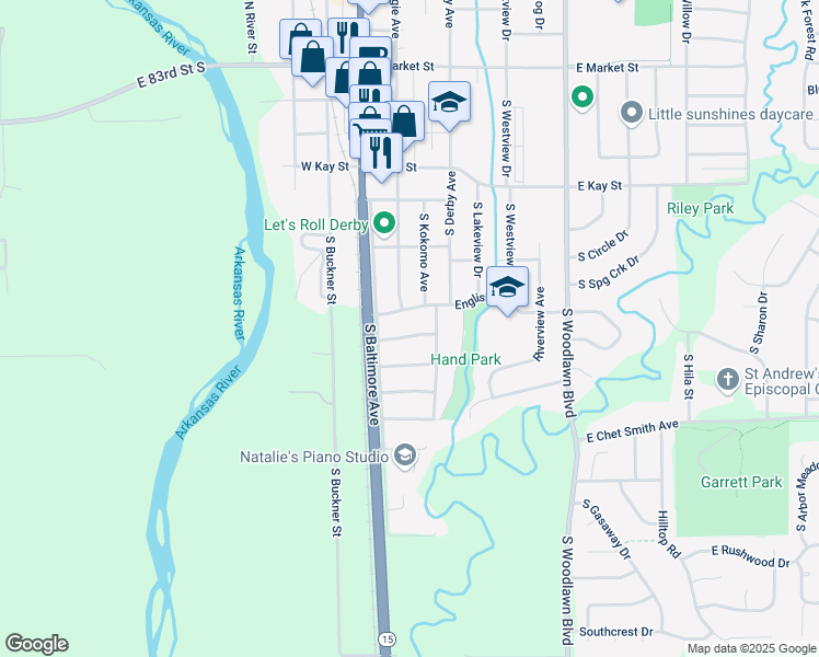 map of restaurants, bars, coffee shops, grocery stores, and more near 227 Edgemoor Street in Derby