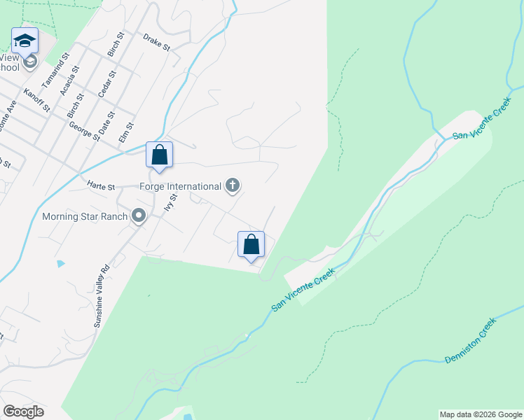 map of restaurants, bars, coffee shops, grocery stores, and more near 1501 Alamo Street in Montara