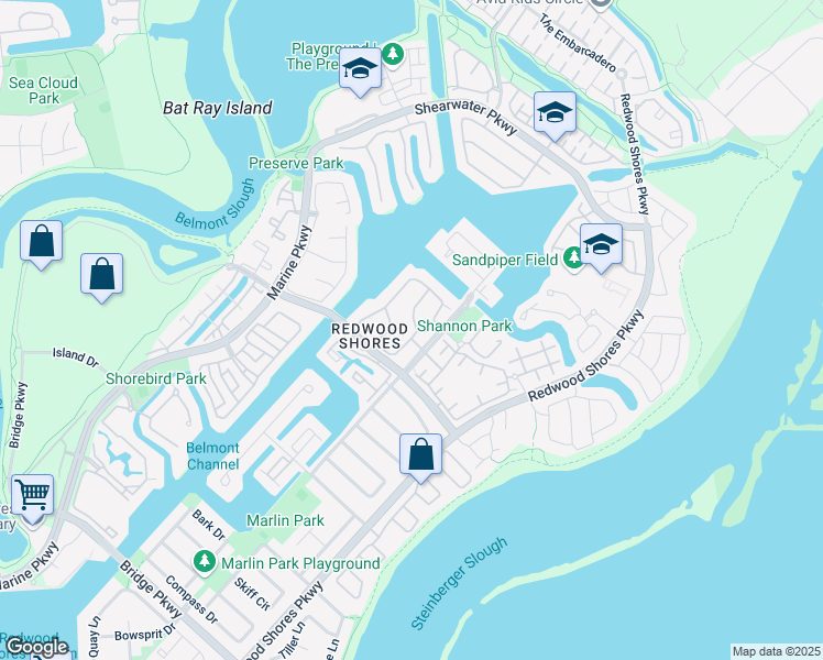 map of restaurants, bars, coffee shops, grocery stores, and more near 826 Lakeshore Drive in Redwood City