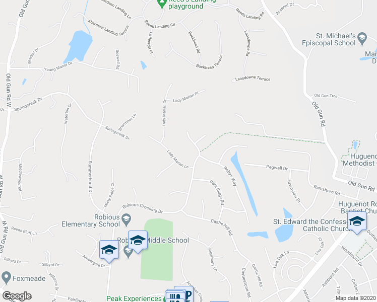 map of restaurants, bars, coffee shops, grocery stores, and more near 3312 Robious Crossing Dr in Midlothian